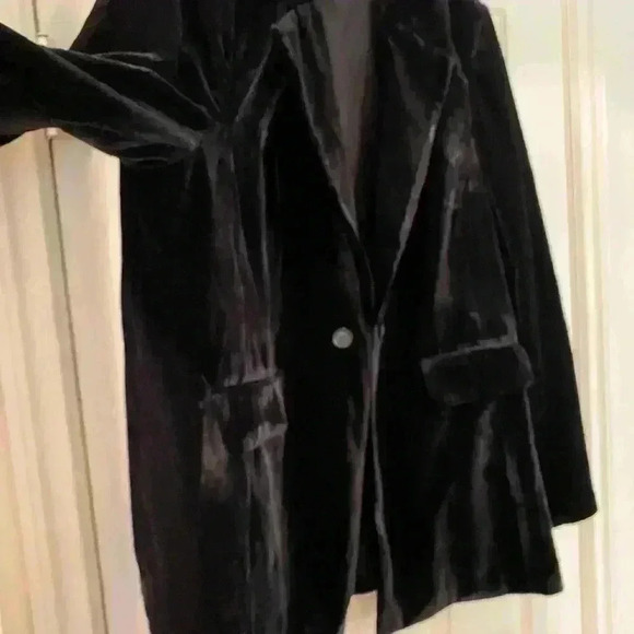 Lane Bryant women’s Velvet Black Blazer Pockets Relax Fit 22 - Picture 9 of 13